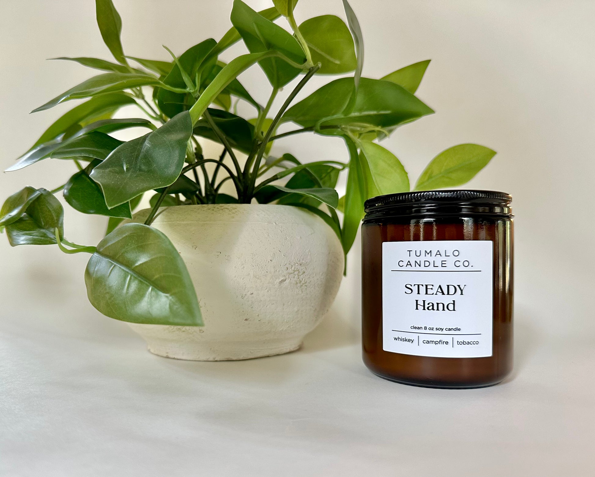 Steady Hand Fathers Day 6oz Amber Glass Candle