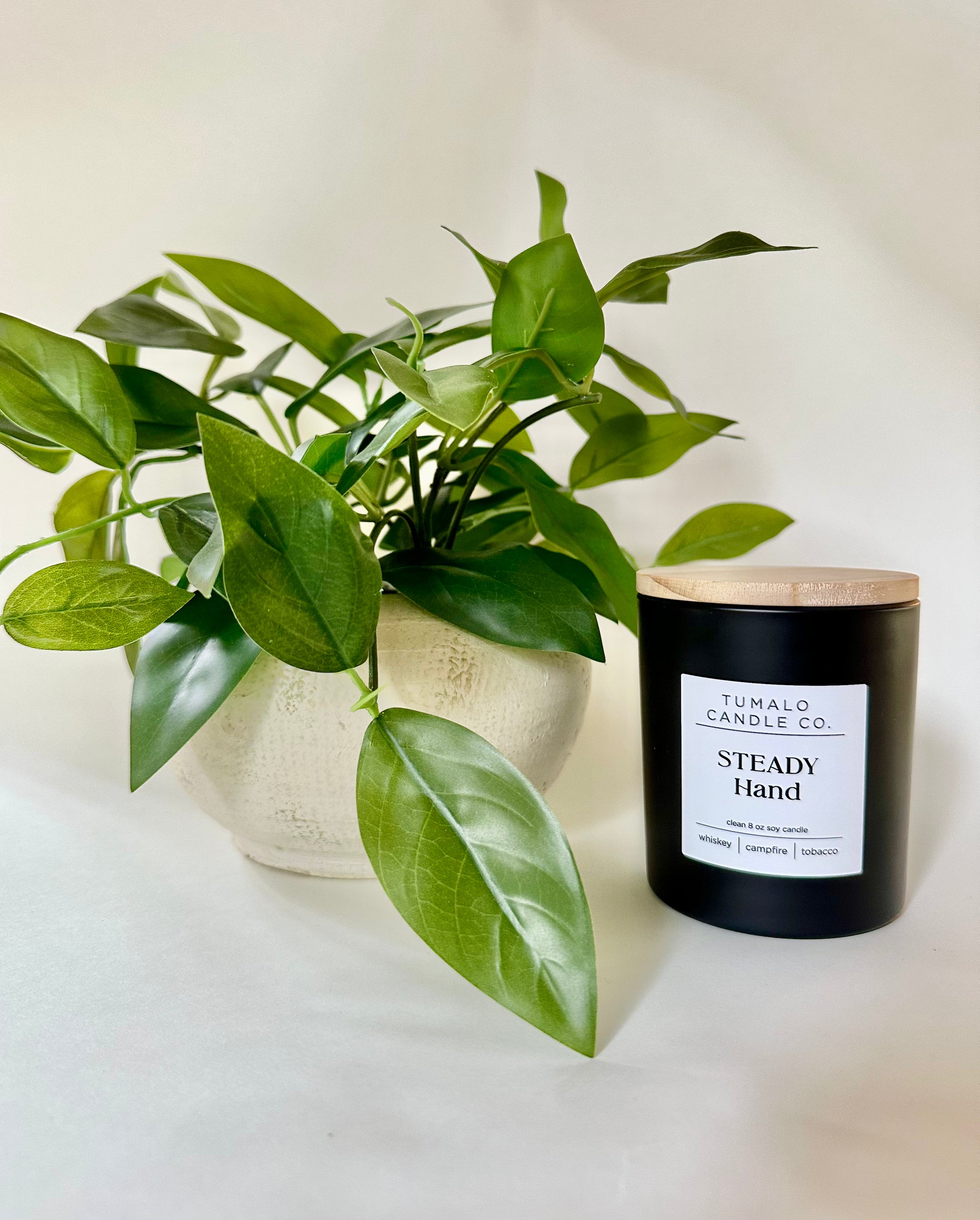 Steady Hand Fathers Day 8oz Black Candle